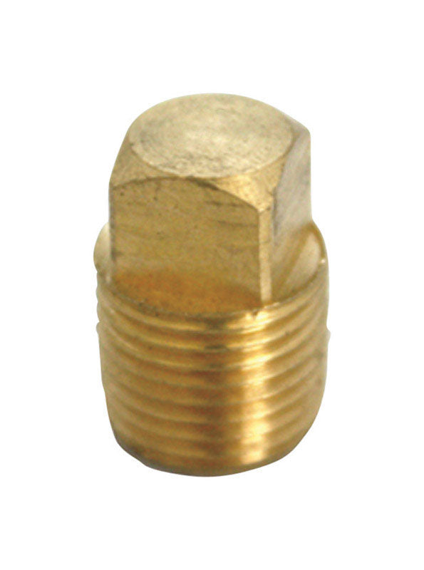 JMF Company 1/4 in. MPT Brass Square Head Plug