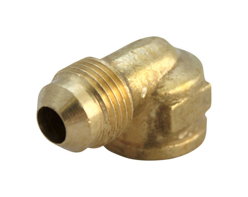 JMF Company 1/4 in. Flare X 1/4 in. D FPT Brass 90 Degree Elbow