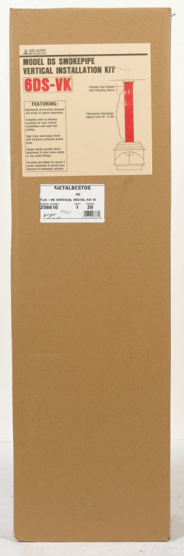 Selkirk 6 in. D X 46 in. L Stainless Steel Vertical Installation Kit