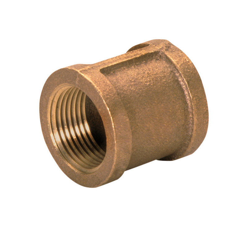 JMF Company 1/8 in. FPT X 1/8 in. D FPT Red Brass Coupling 5 in. L