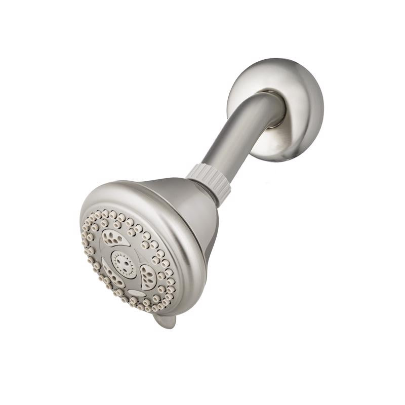 Waterpik PowerSpray Plus Brushed Nickel 6 settings Showerhead 1.8 gpm
