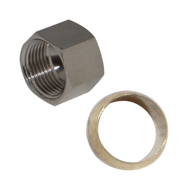 JMF Company 3/8 in. Chrome Nut With Sleeve