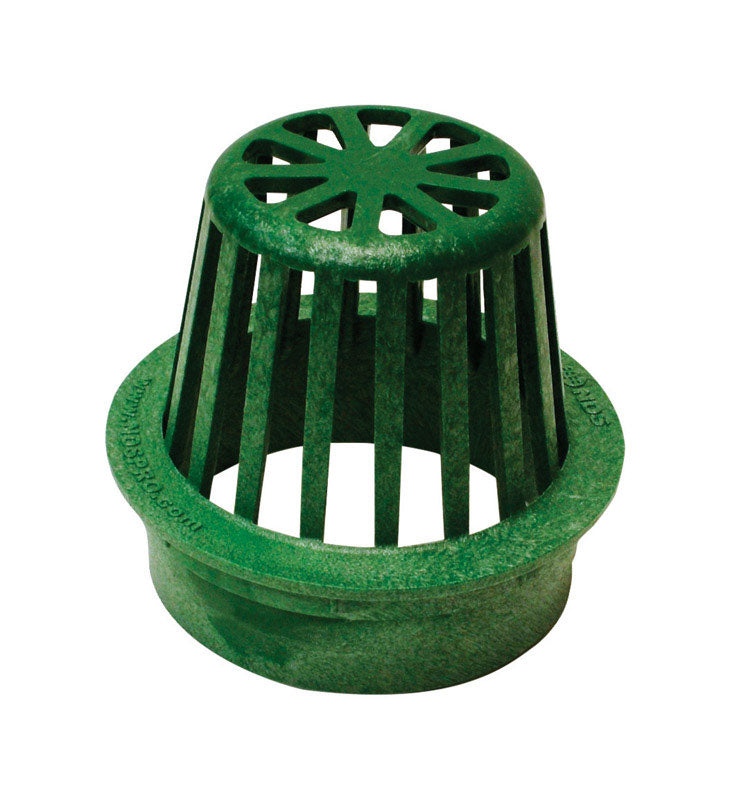 NDS 4 in. Green Round Polyethylene Atrium Grate