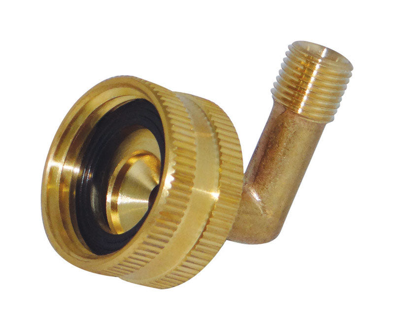 JMF Company Brass 3/8 in. D X 3/4 in. D Hose Elbow 1 pk