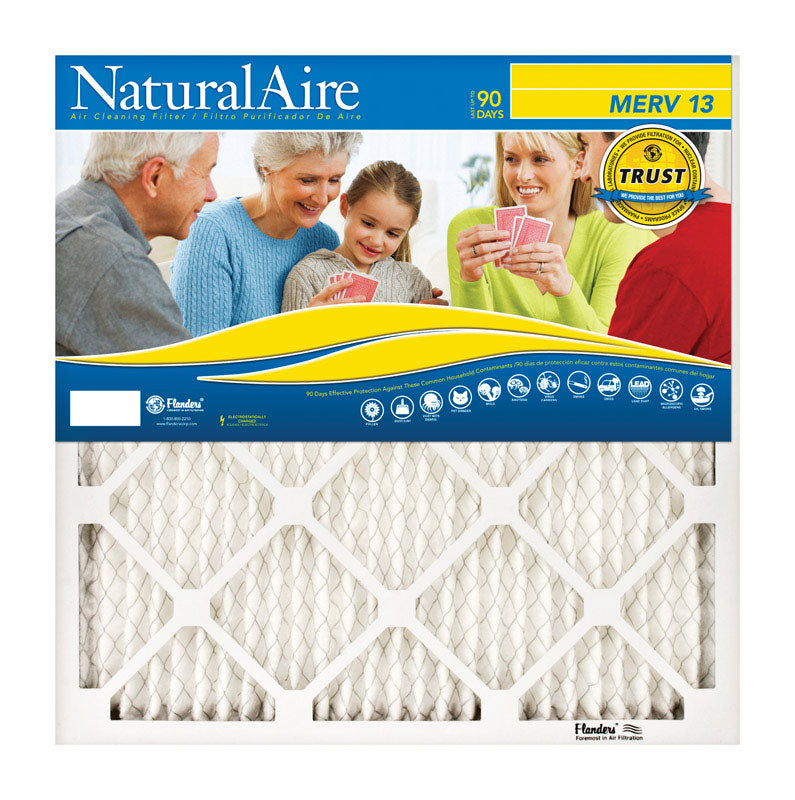 NaturalAire 14 in. W X 20 in. H X 1 in. D Polyester Synthetic 13 MERV Pleated Air Filter 1 pk