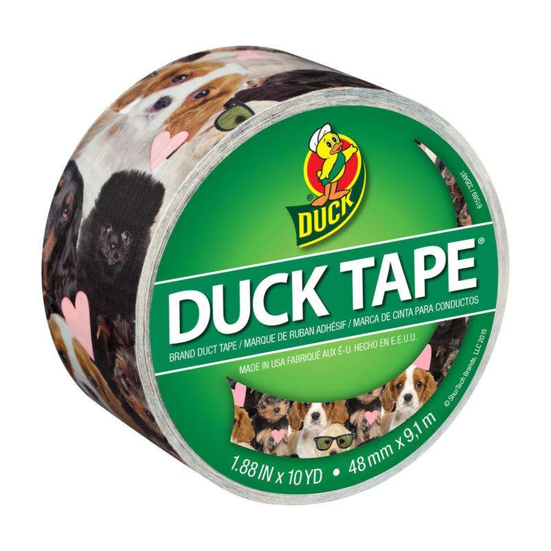 Duck 1.88 in. W X 10 yd L Multicolored Puppies Duct Tape