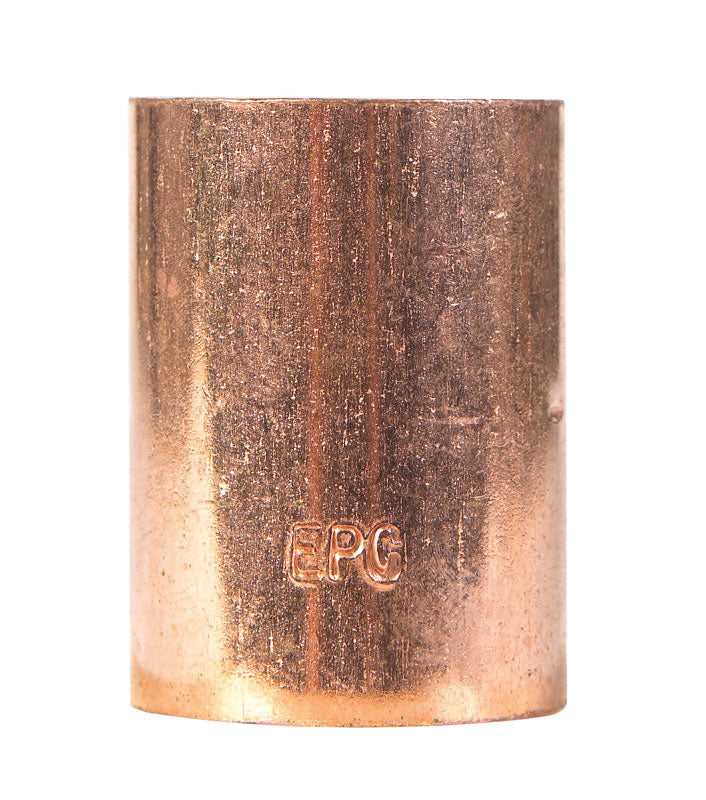 NIBCO 1-1/4 in. Sweat X 1-1/4 in. D Sweat Copper Coupling with Stop 1 pk