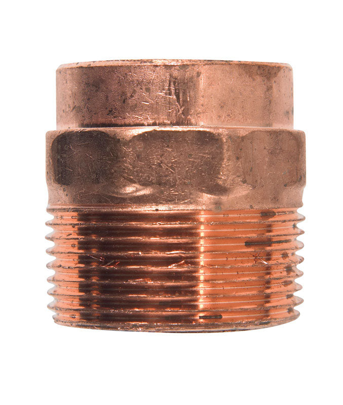 NIBCO 1-1/4 in. Copper X 1-1/4 in. D MIP Copper Pipe Adapter 1 pk