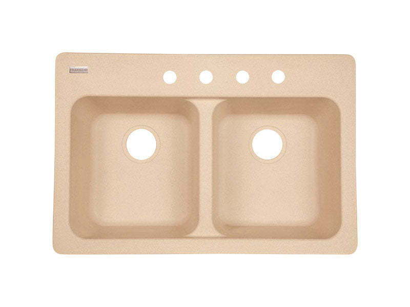Franke Kindred Tectonite Dual Mount 33 in. W X 22 in. L Two Bowls Kitchen Sink