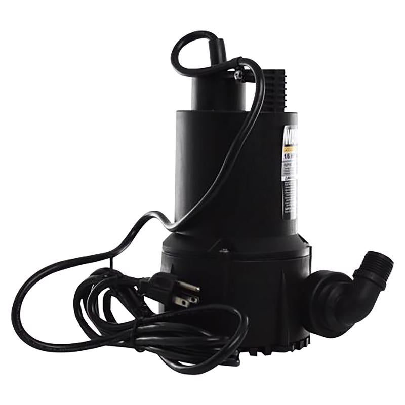 Wayne 1/5 HP 2600 gph Thermoplastic Switchless Switch Bottom AC Submersible Multi-Use Pump