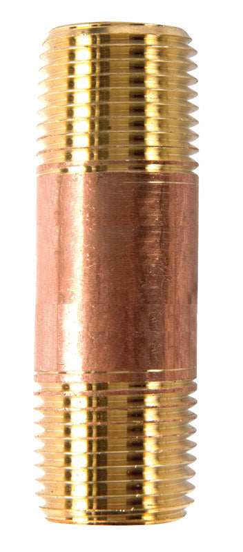 JMF Company 1/2 in. MPT X 1/2 in. D MPT Brass Nipple 2-1/2 in. L