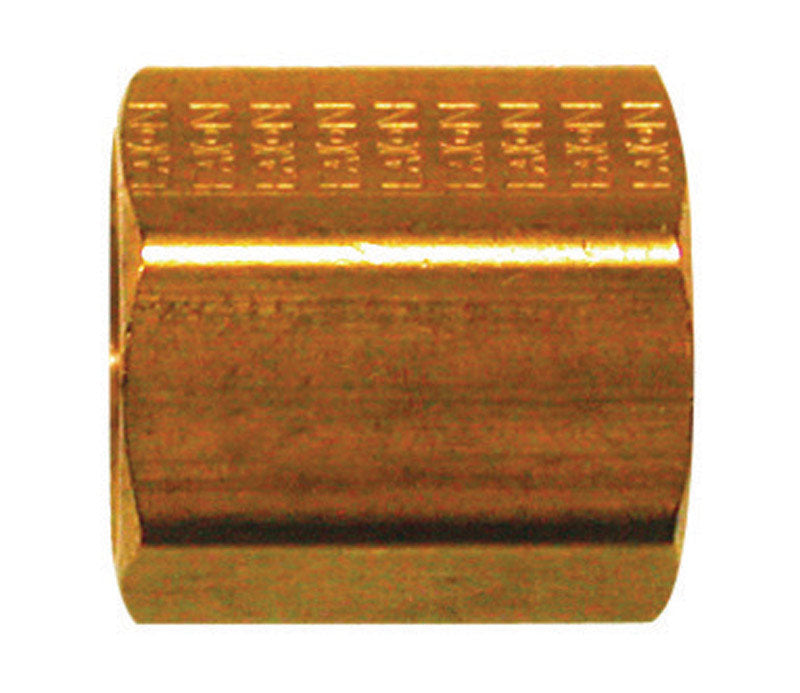 JMF Company 1/4 in. Flare X 1/4 in. D Flare Yellow Brass Inverted Union