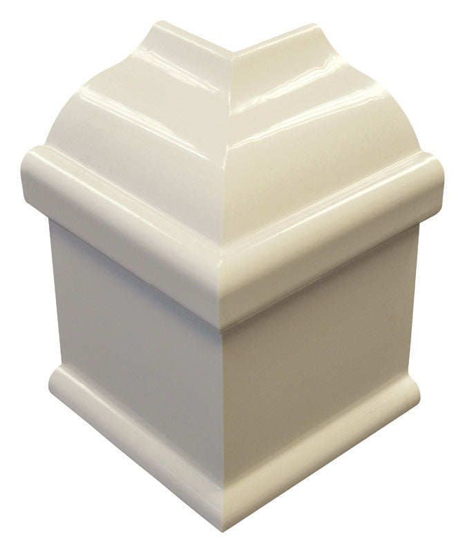 Plastx 6 in. H X 8 in. W White ABS Plastic Baseboard Outside Corner Cover