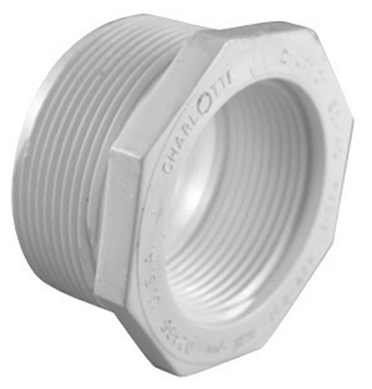 Charlotte Pipe Schedule 40 3/4 in. MPT X 1/2 in. D FPT PVC Reducing Bushing 1 pk
