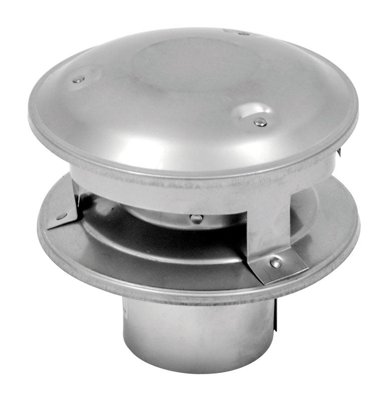 Selkirk 3 in. D Galvanized/Stainless Steel Twist Lock Termination Cap