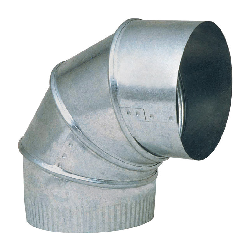 Imperial 3 in. D X 3 in. D Adjustable 90 deg Galvanized Steel Furnace Pipe Elbow