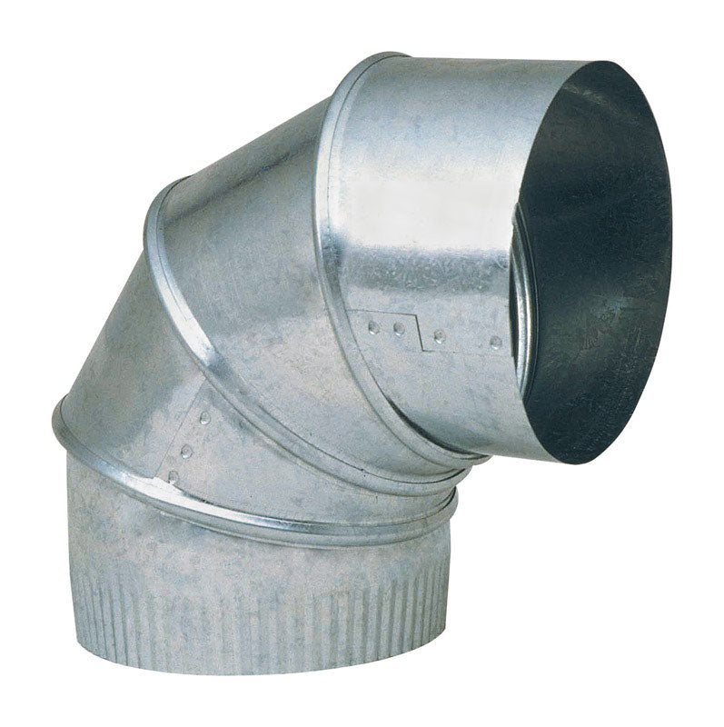Imperial 5 in. D X 5 in. D Adjustable 90 deg Galvanized Steel Furnace Pipe Elbow