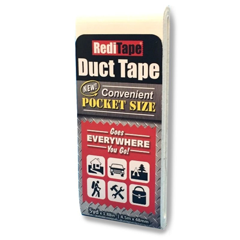 RediTape 1.88 in. W X 5 yd L White Solid Pocket-Size Duct Tape