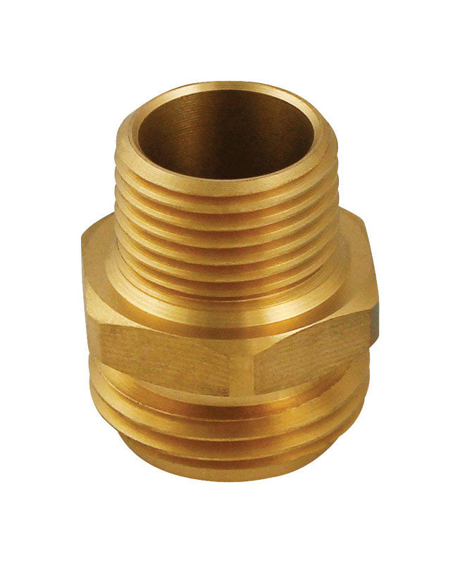 Plumb Pak Brass 1/2 in. D X 3/4 in. D Hose Adapter 1 pk