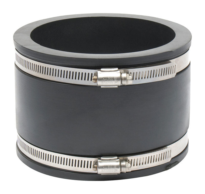 Fernco Schedule 40 4 in. Hub each X 4 in. D Hub PVC Flexible Coupling 1 pk