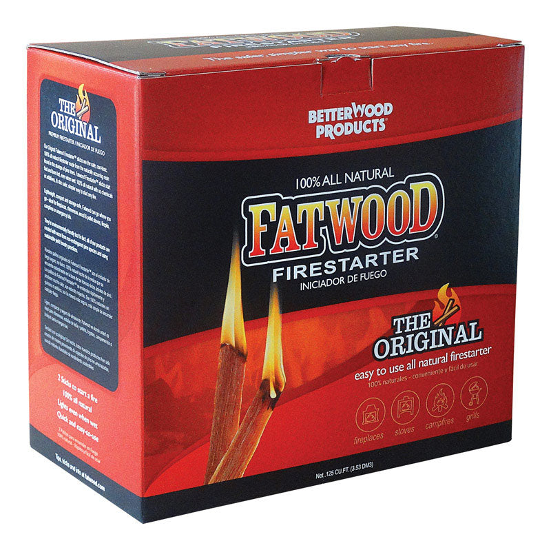 Better Wood Products Fatwood Pine Resin Stick Fire Starter 15 min 5 lb