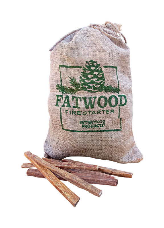 Better Wood Products Fatwood Pine Resin Stick Fire Starter 15 min 4 lb