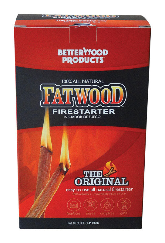Better Wood Products Fatwood Pine Resin Stick Fire Starter 15 min 2 lb