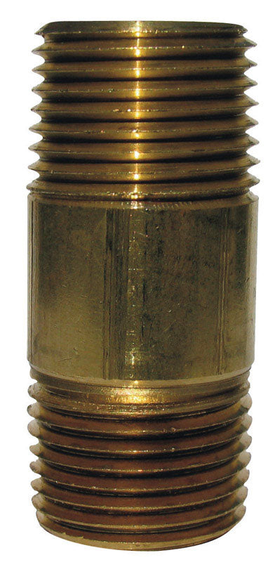 JMF Company 3/8 in. MPT X 3/8 in. D MPT Brass Nipple 1-1/2 in. L