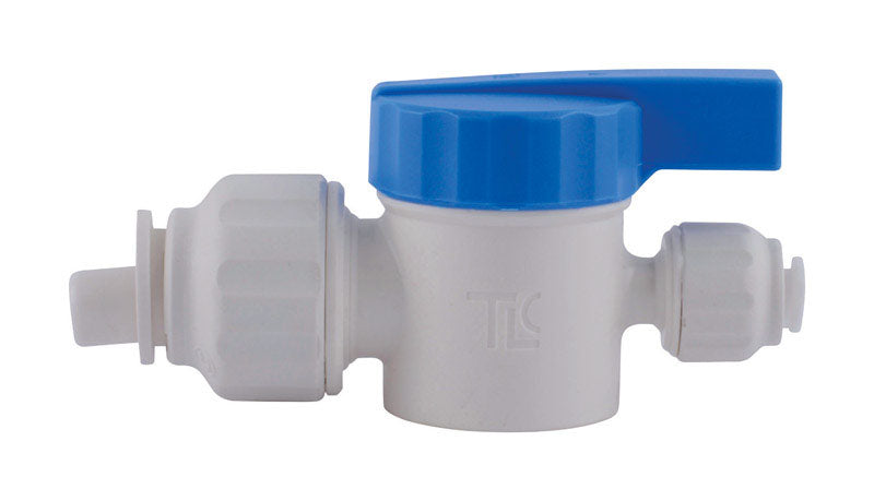 SharkBite Quick Connect 1/2 in. Push X 1/4 in. Push Plastic Straight Stop Valve