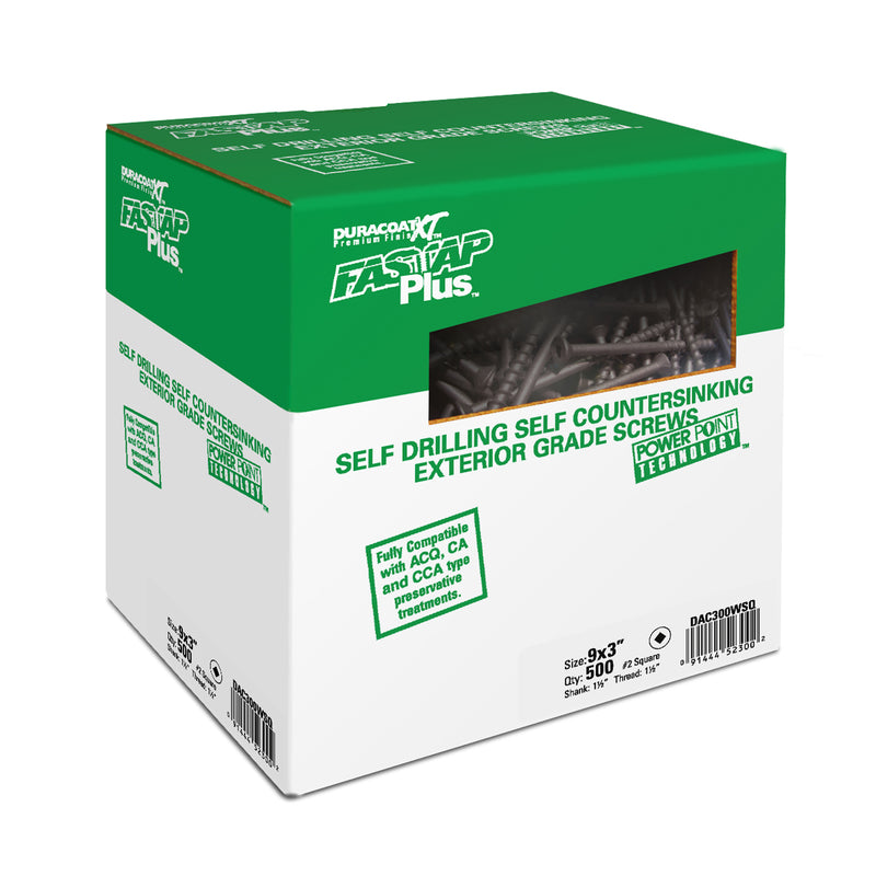 Fastap Plus No. 10 X 3-3/4 in. L Phillips DuracoatXT Wood Screws 5 lb 250 pk