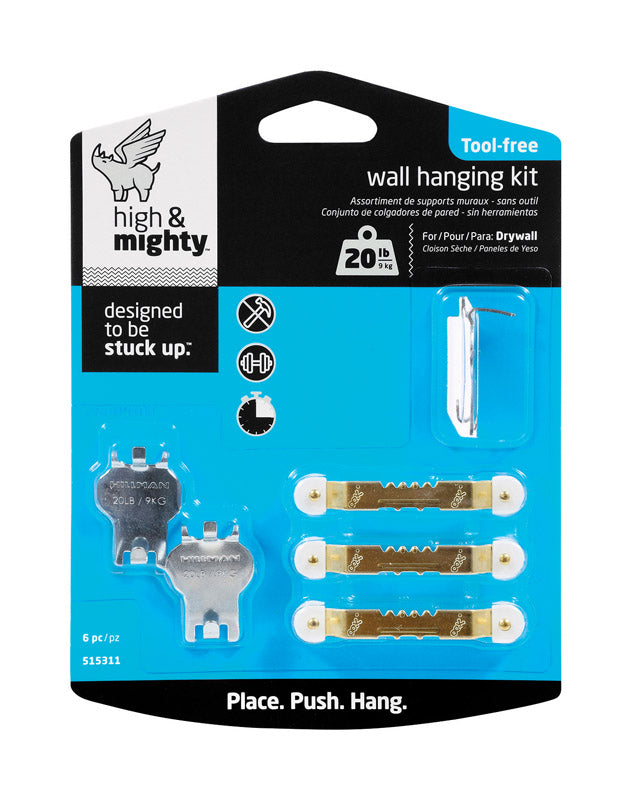 Hillman High & Mighty Picture Hanging Kit 20 lb 6 pk