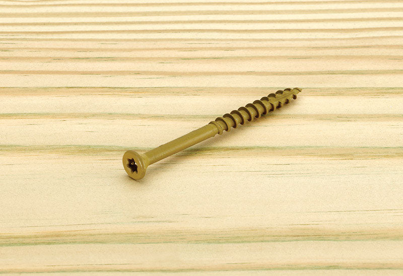 Starborn Deckfast No. 9 X 2-1/2 in. L Tan Star Flat Head Deck Screws 2500 pk
