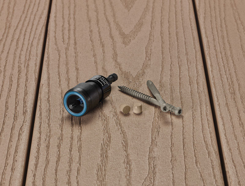 Starborn Pro Plug No. 10 X 2-3/4 in. L Brownstone Star Trim Head Deck Screws and Plugs Kit 1 pk