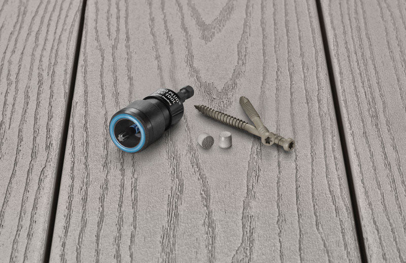 Starborn Pro Plug No. 10 X 2-3/4 in. L Slate Gray Star Trim Head Deck Screws and Plugs Kit 1 pk