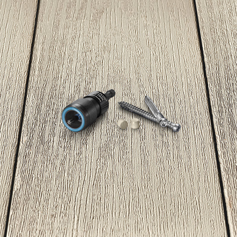 Starborn Pro Plug No. 10 X 2-3/4 in. L Harbor Gray Star Trim Head Deck Screws and Plugs Kit 1 pk