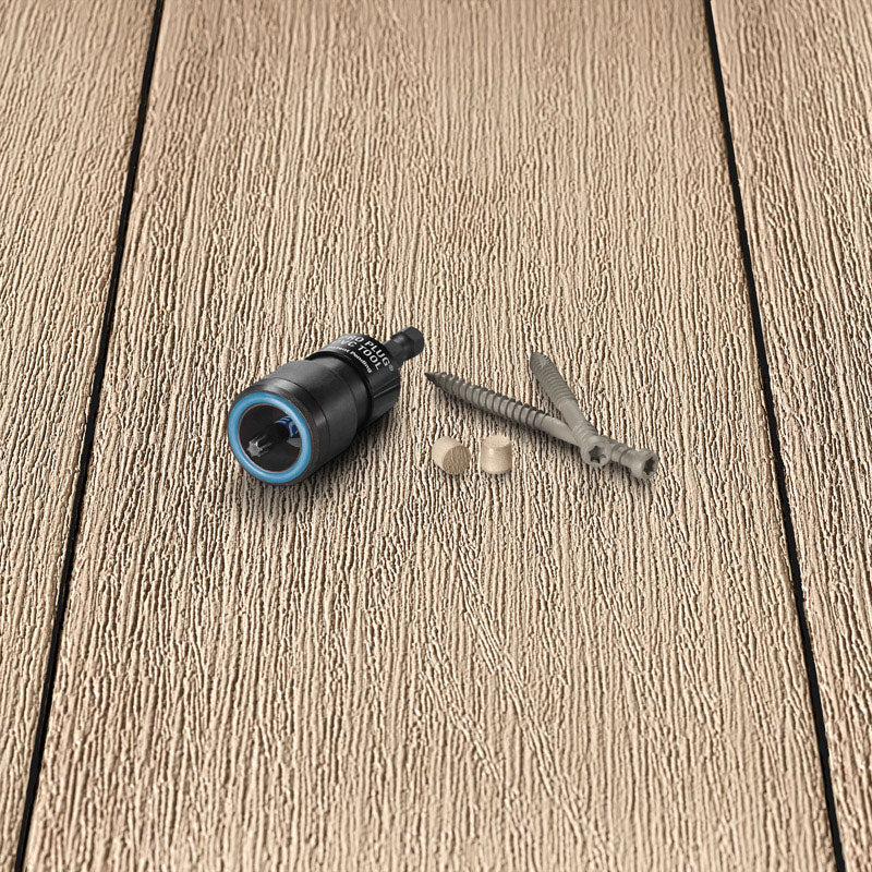 Starborn Pro Plug No. 10 X 2-3/4 in. L Sand Castle Star Trim Head Deck Screws and Plugs Kit 1 pk