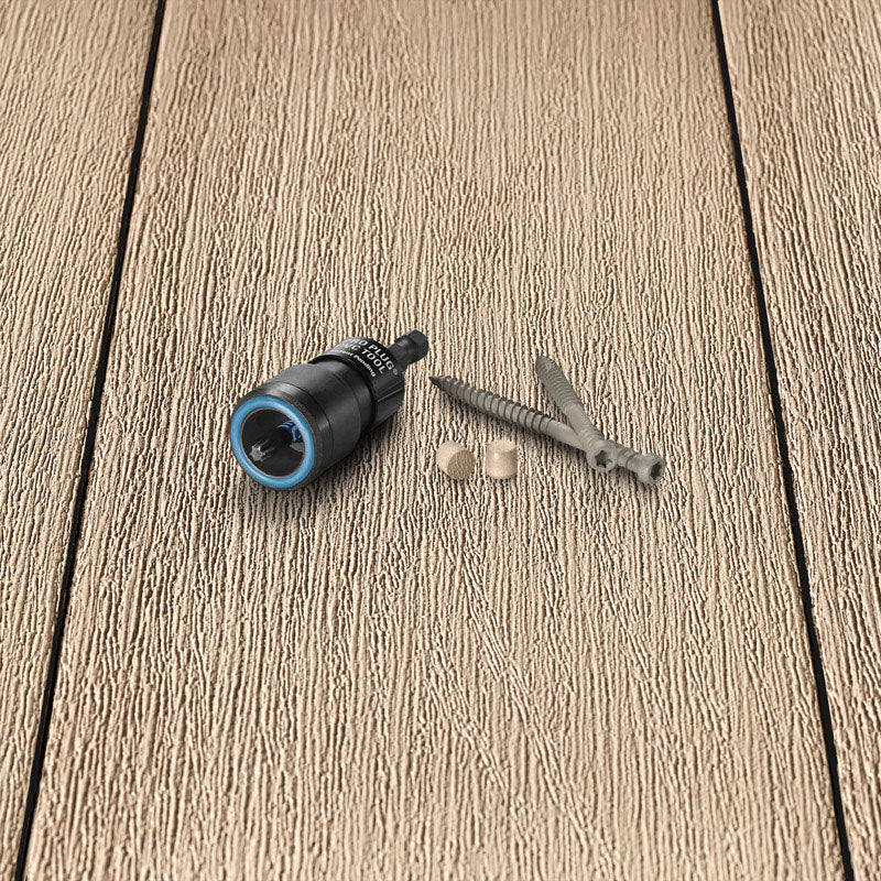 Starborn Pro Plug No. 10 X 2-3/4 in. L Sand Castle Star Trim Head Deck Screws and Plugs Kit 1 pk