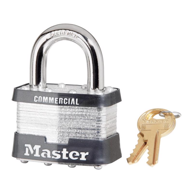 Master Lock 2 in. W Steel Pin Tumbler Padlock Keyed Alike