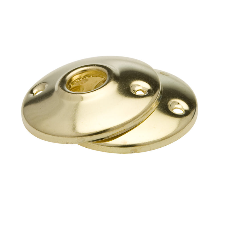 Kaba Ilco Bright Brass Steel Door Knob Rosettes 2 pk