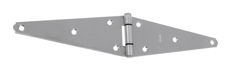 National Hardware 8 in. L Stainless Steel Stainless Steel Heavy Duty Strap Hinge 1 pk