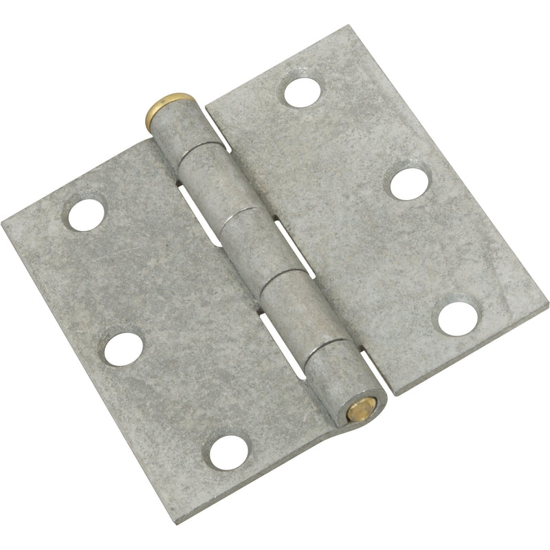 National Hardware 3 in. W X 3 in. L Galvanized Silver Steel Broad Hinge 2 pk
