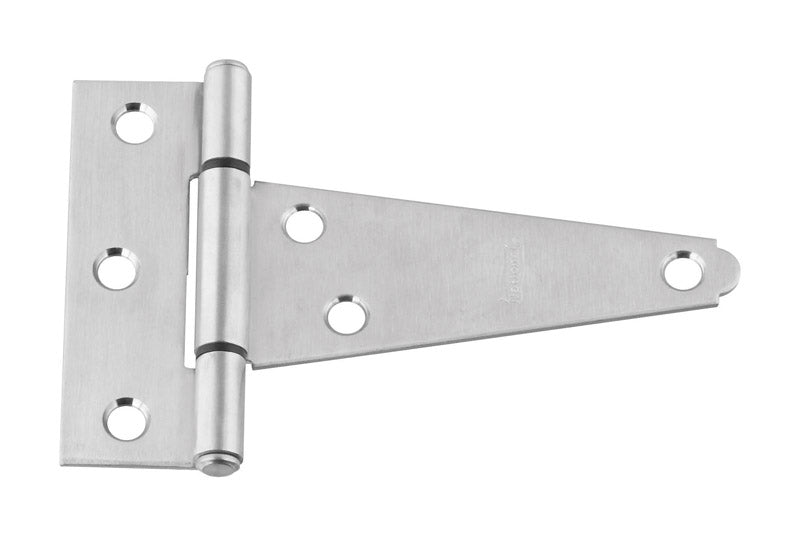 National Hardware 4 in. L Silver Stainless Steel Heavy Duty T Hinge 1 pk
