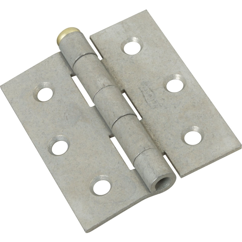 National Hardware 2-1/2 in. W X 3 in. L Galvanized Silver Steel Broad Hinge 2 pk