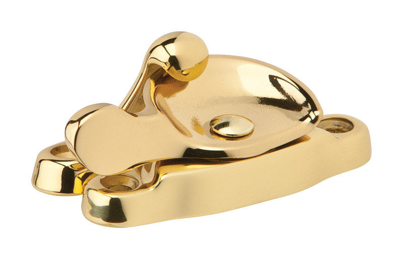 Ives Polished Brass Brass Window Lock 1 pk