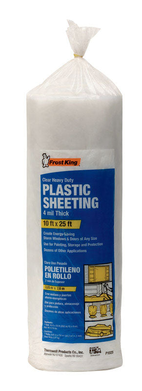 Frost King Plastic Sheeting 4 mil X 10 W X 25 ft. L Plastic Clear