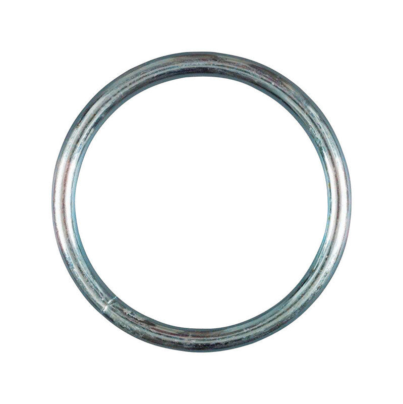Baron Medium Nickel Plated Silver Steel 2 1/2 in. L Ring 300 lb 1 pk