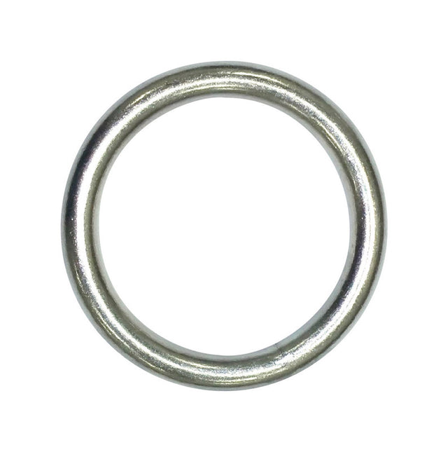 Baron Large Nickel Plated Silver Steel 2 in. L Ring 1 pk