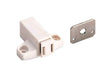 Amerock 2 in. W X 1-11/16 in. L White Steel Touch Latch 1 pk