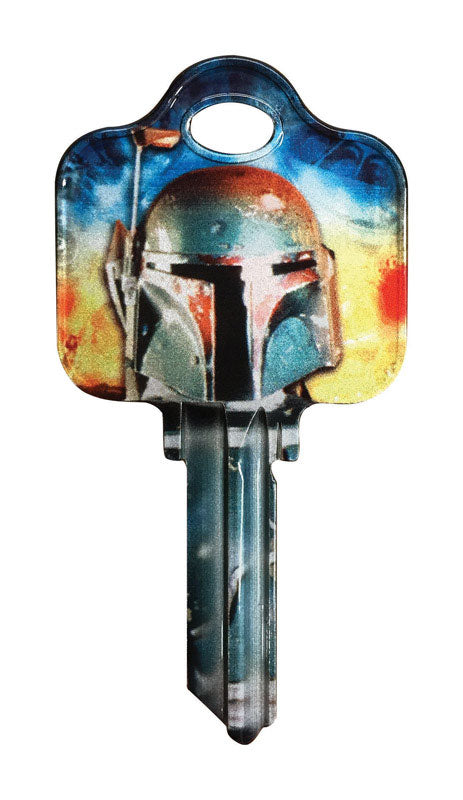Hillman Star Wars Boba Fett House/Padlock Key Blank 68 SC1 Single For Schlage Locks