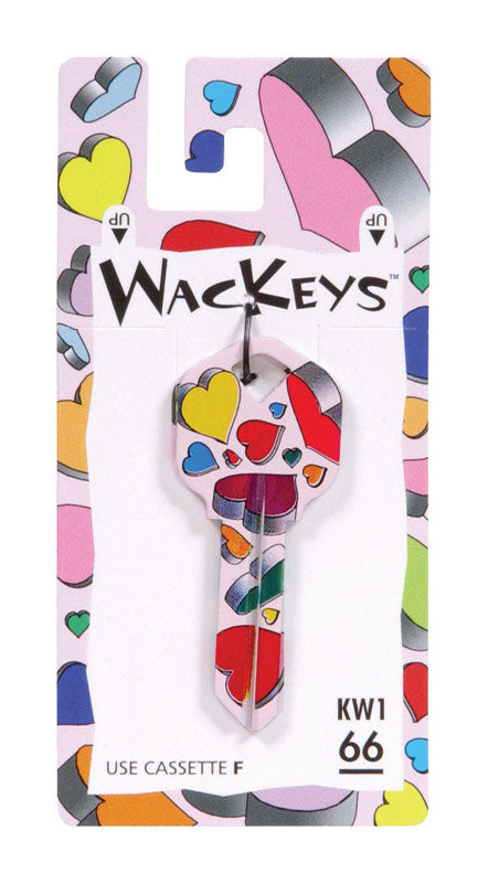 Hillman Wackey Hearts House/Office Universal Key Blank Single